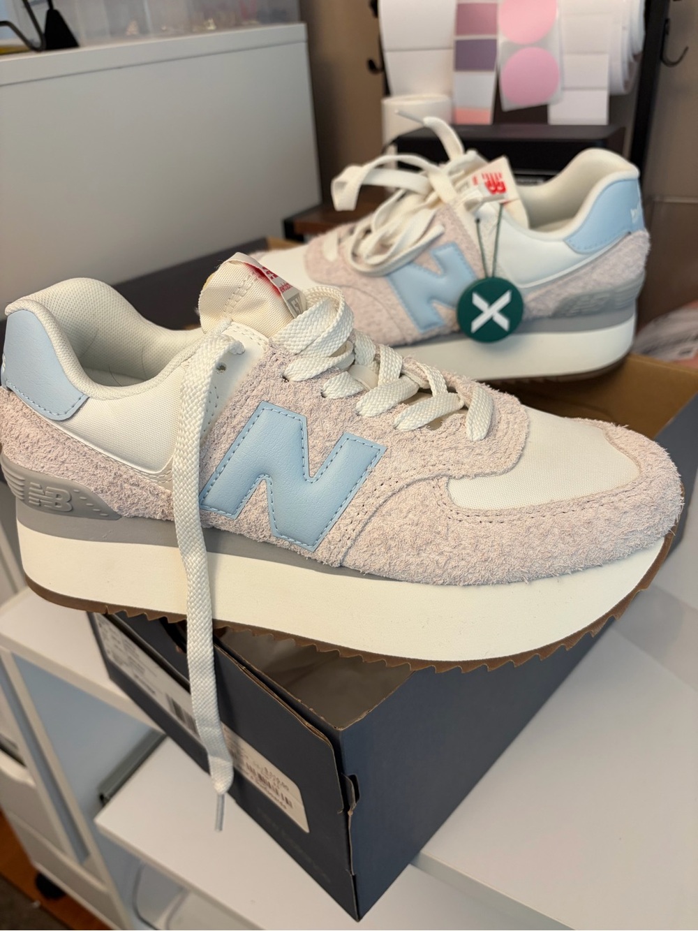 RARE Brand New, New Balance 574 plus reflection platform sneakers authentic!